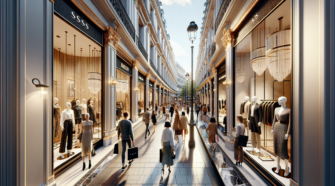 Magasin de vêtements de luxe, mannequins à la mode en A.