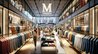 Affichage de magasin de vêtements de haute qualité.