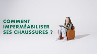 Application d'un spray imperméabilisant sur des chaussures pour les protéger efficacement contre l'eau