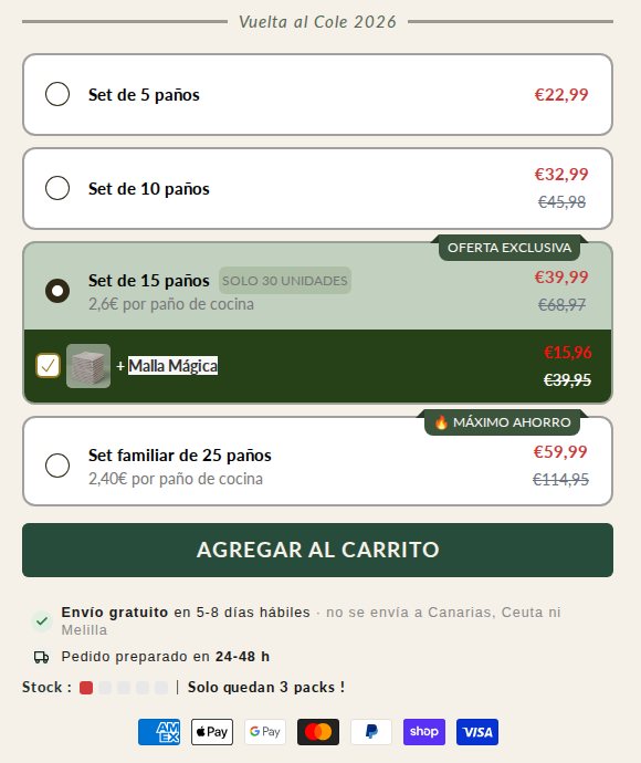 Prix des packs de chiffons Antonio Herato : 5, 10, 15 ou 25 chiffons